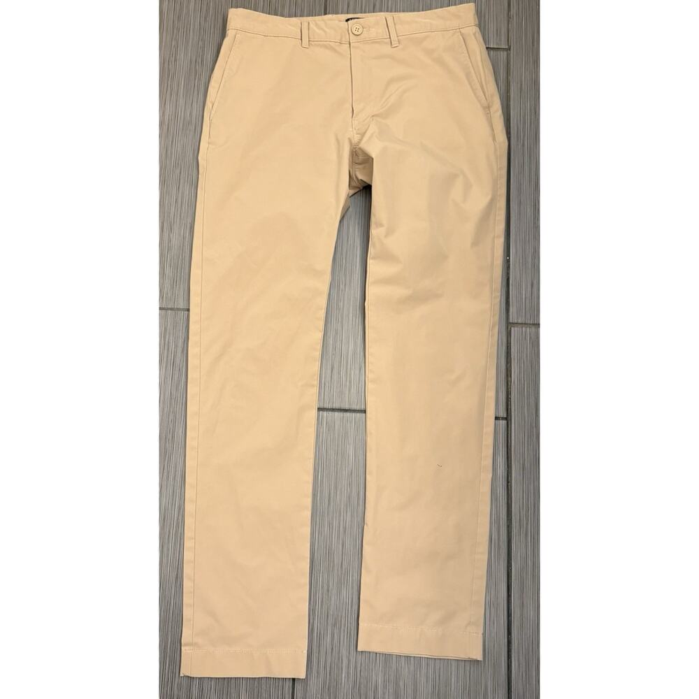 J Crew Men’s Khaki Chino Flex Pants Size 30x32 Slim Preppy Straight Leg Stretch